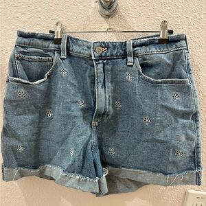 Hollister Embroidered Denim Women Shorts